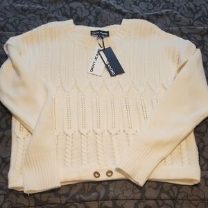 DKNY Women's Ivory Knit Sweater
